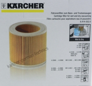 Патронный фильтр Karcher для пылесосов SE 4001, SE 4002  арт. 28633030