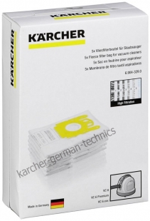 Мешки Karcher для Karcher VC 6100, VC 6200, VC 6300, VC 6, VC 6 Premium
